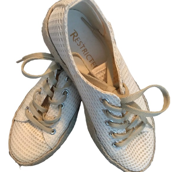 Restricted Platform Fashion Espadrilles size 6 Brand New Cream Color NWOT - Picture 2 of 5